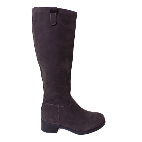 🆕 LA CANADIENNE Love Knee High Lined Waterproof Suede Boot 7 Gray - Picture 8 of 13